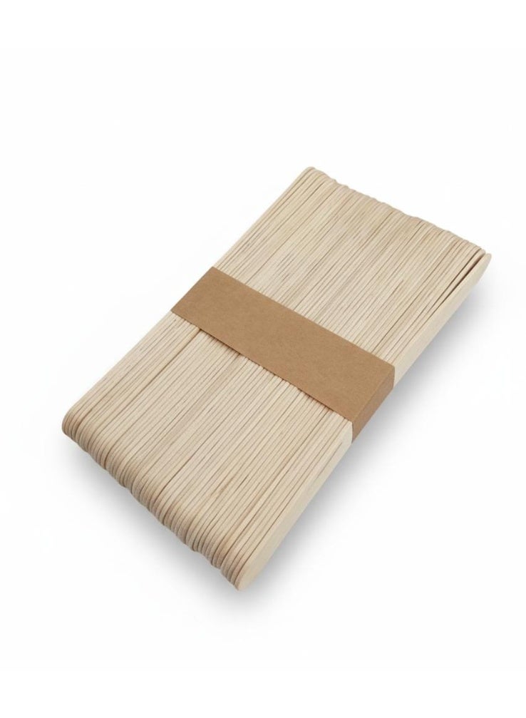 Spaceshoop Premium Natural Wooden Craft Sticks 50 PCS Smooth Finished Popsicle Sticks for DIY Arts and Crafts School Projects and Home Decor Multi Purpose Birch Wood - Image 1